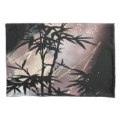 Abstract goud en zwart met Bamboe-Kussensloop Kussensloop (Voorkant-Links)