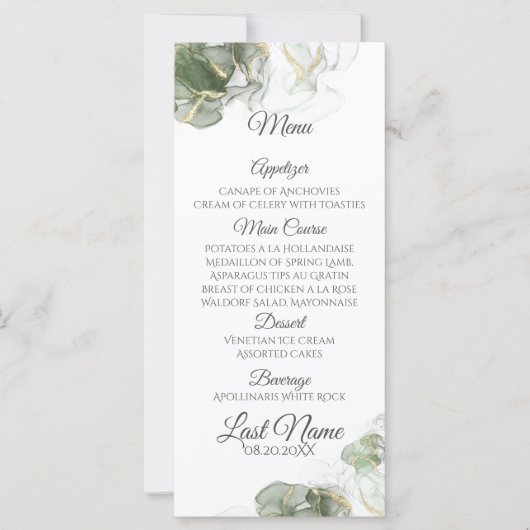 Abstract Goud Gedempt Sage Groen (Voorkant)