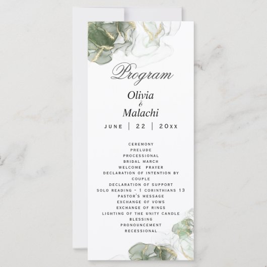 Abstract Goud Gedempt Sage Groen (Voorkant)