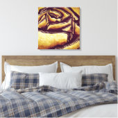 Abstract Goud Geel Rose Art Modern Home Decor Canvas Afdruk (Insitu (Slaapkamer))