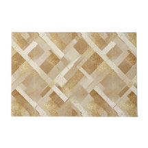 Abstract Goud Geometrisch Patroon met Metallic