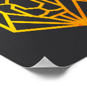 abstract goud geometrische leeuwenkunst poster (Hoek)