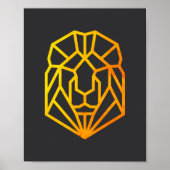 abstract goud geometrische leeuwenkunst poster (Voorkant)