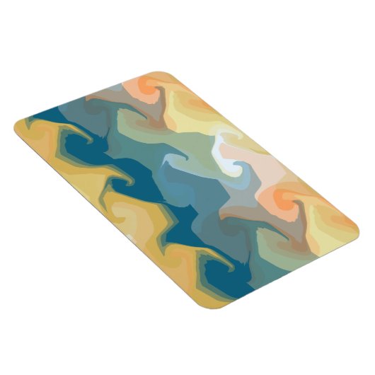 ABSTRACT GOUD GROEN BLAUW MAGNEET (Rechterzijde)