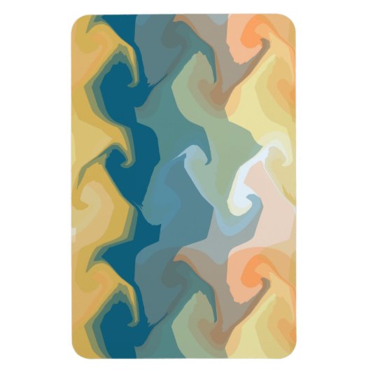 ABSTRACT GOUD GROEN BLAUW MAGNEET (Verticaal)