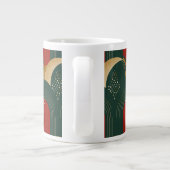 Abstract Goud Groen Rood Grote Koffiekop (Achterkant)