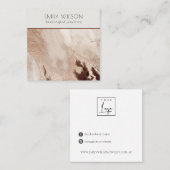 Abstract Goud Ketting Band beeldscherm Vierkante Visitekaartje (Voorkant / Achterkant)