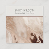 Abstract Goud Ketting Band beeldscherm Vierkante Visitekaartje (Voorkant)