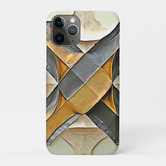 Abstract goud metaal ontwerp Case-Mate iPhone case (Achterkant)