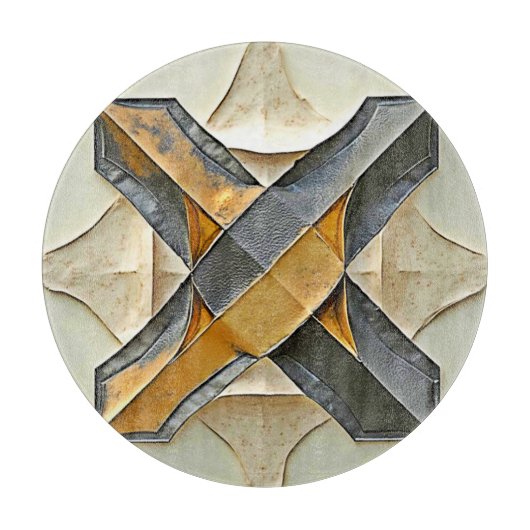 Abstract goud metaalontwerp snijplank (Voorkant)