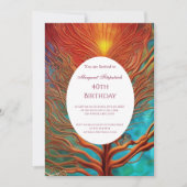 Abstract goud rood blauwgroen elke leeftijd kaart (Voorkant)