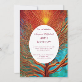 Abstract goud rood blauwgroen elke leeftijd kaart