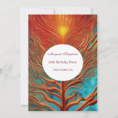 Abstract goud rood blauwgroen elke leeftijd kaart (Achterkant)