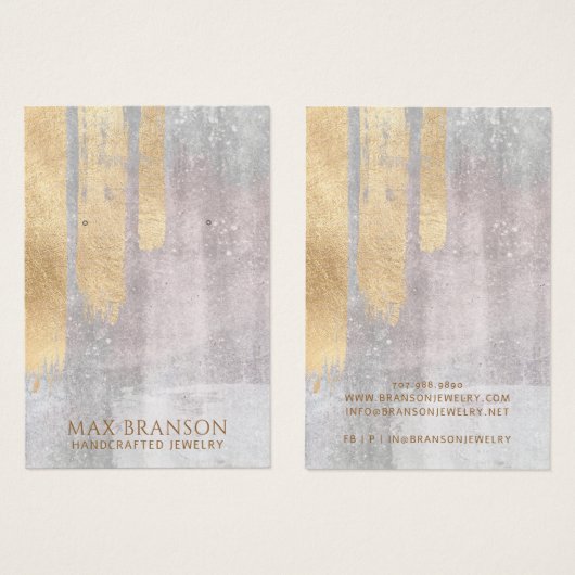 Abstract Goud Roze Sieraden Designer Display Kaart (Voorkant /achterkant)