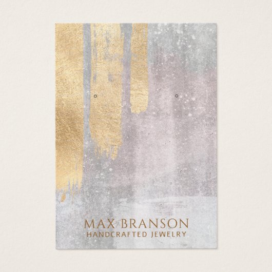 Abstract Goud Roze Sieraden Designer Display Kaart (Voorkant)