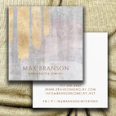 Abstract Goud Roze Sieraden Designer Display Kaart Vierkante Visitekaartje