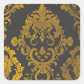 Abstract goud vierkante sticker (Voorkant)