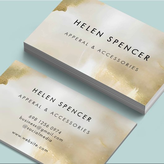 Abstract Goud Wit Visitekaartje