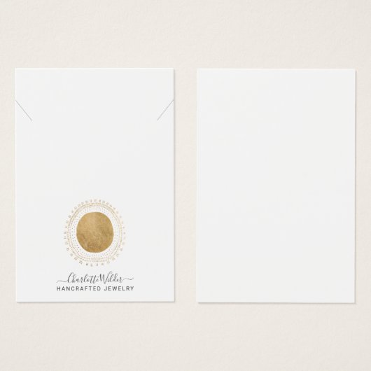 Abstract Goud Zon Handgemaakte Faux Folie Product Visitekaartje (Voorkant /achterkant)