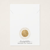 Abstract Goud Zon Handgemaakte Faux Folie Product Visitekaartje (Voorkant)