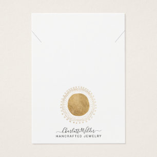 Abstract Goud Zon Handgemaakte Faux Folie Product Visitekaartje