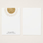 Abstract Goud Zon Handgemaakte Faux Folie Product Visitekaartje (Voorkant /achterkant)