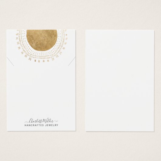 Abstract Goud Zon Handgemaakte Faux Folie Product Visitekaartje (Voorkant /achterkant)