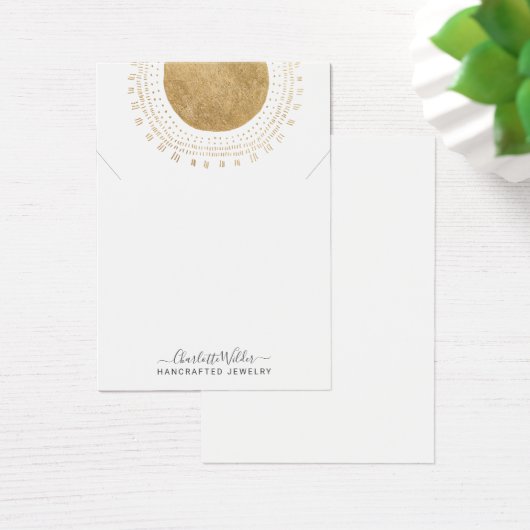 Abstract Goud Zon Handgemaakte Faux Folie Product Visitekaartje (Bureau)