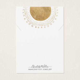 Abstract Goud Zon Handgemaakte Faux Folie Product Visitekaartje