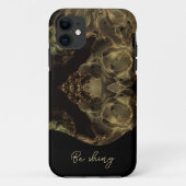 Abstract goud-zwart marmeren iPhone Case (Achterkant)