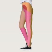 Abstract goudbeige roze leggings (Links)