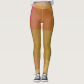 Abstract goudbeige roze leggings (Voorkant)