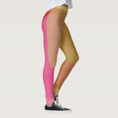 Abstract goudbeige roze patroon leggings (Rechts)