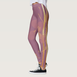 Abstract goudbloem leggings