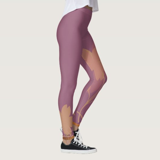 Abstract goudbloem leggings (Rechts)