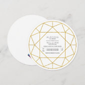 Abstract gouddiamantjuweel kaart (Voorkant / Achterkant)