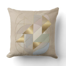 Abstract gouden accent kussen | Moderne decoratie