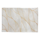 Abstract gouden bladeren kunstwerk | KUSSENSLOOP (Achterkant-Links)