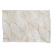 Abstract gouden bladeren kunstwerk | KUSSENSLOOP (Voorkant-Links)