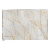 Abstract gouden bladeren kunstwerk | KUSSENSLOOP (Voorkant-Rechts)