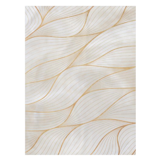 Abstract gouden bladeren kunstwerk | Tafelkleed (Voorkant)