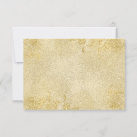 Abstract Gouden Bruiloft RSVP Kaart (Achterkant)