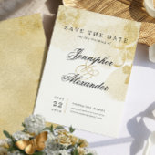 Abstract gouden bruiloft Save The Date Kaart