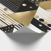 abstract gouden en zwarte driehoeken inpakpapier (Hoek)