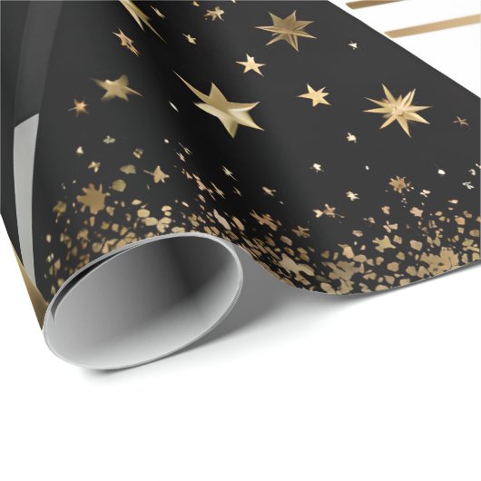 abstract gouden en zwarte driehoeken inpakpapier (Rol Hoek)