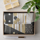 abstract gouden en zwarte driehoeken tissue papier (Geschenk)