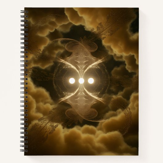 Abstract Gouden Energie Spiraal Notebook Notitieboek (Voorkant)