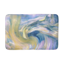 Abstract gouden geel en blauw gestreken Abstract