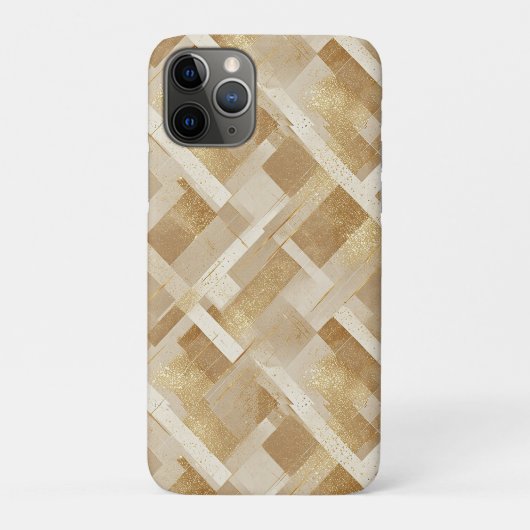 Abstract gouden geometrisch patroon met metaalglan Case-Mate iPhone case (Achterkant)