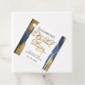 Abstract gouden marineblauw Vrijgezellenfeest dank Bedankjes Labels (In situ)